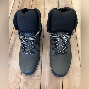Timberland Euro Hiker Boots Green Black Leather Men’s Size 12